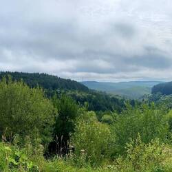 View near the headwaters of the Afan, Ogwr and Rhondda rivers: a root point of the Valleys.
