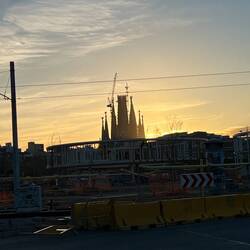 Familia Sagrada im Sonnenuntergang