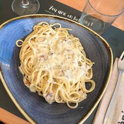 Mittagessen Carbonara