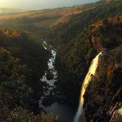 Lisbon Falls at sunset