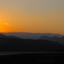 The road to Lisbon Falls at sunset