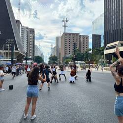 Dancers on Paulista Avenue