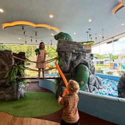 Having fun at the kids club