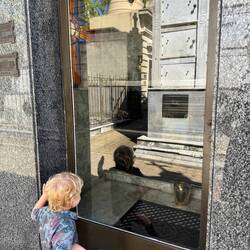 The children were captivated by La Recoleta Cemetery