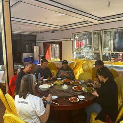 Typisches Essen mit Sichuan Bohnen