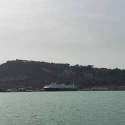 Montjuïc vom Hafen aus