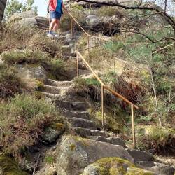 Aufstieg zum Carolafelsen!