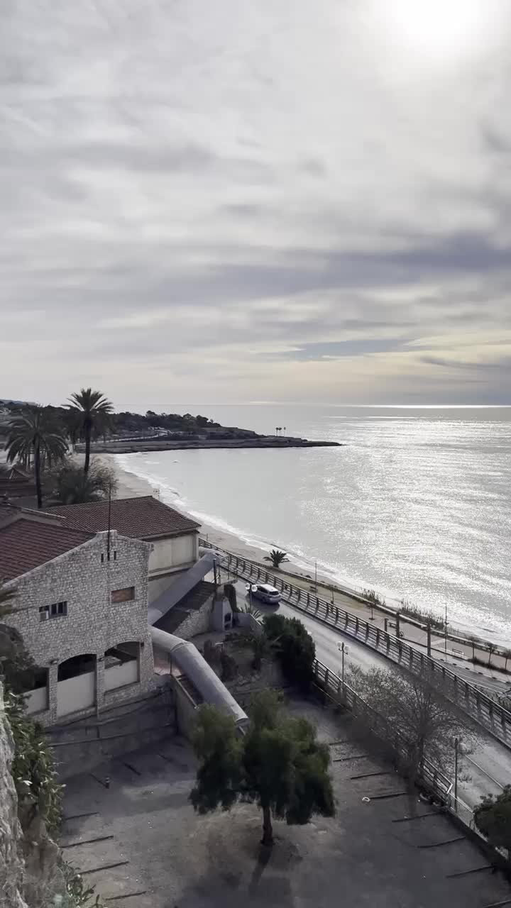 Tarragona am Morgen, Blick in die Bucht beim Hafen