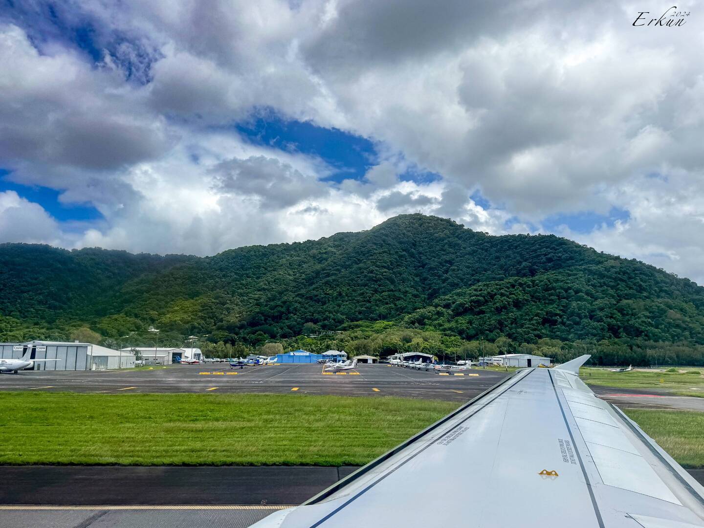 Taking off from Cairns Airport, QLD.