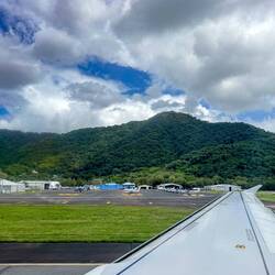 Taking off from Cairns Airport, QLD.