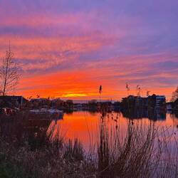 Sunset on the Amstel