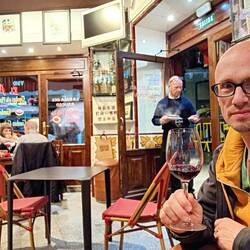 House-made sweet red wine at Mi Abuelo's