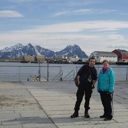 In that harbour at Svolvaer. near the Hurtigruten dock.