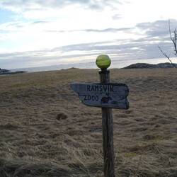 The sign for the hamlet of Ramzvika, a former farming area.