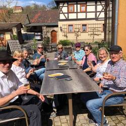 Jörg, Doris., Dieter, Hannelore, Sigrid, ich, Anne, Roswitha und Eckard ( von links nach rechts)