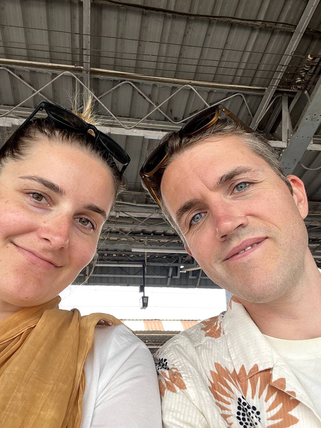Sitting on the Agra platform