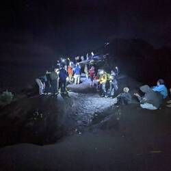 Der Weg - sehr erschwerlich und stockdunkel inkl. Abgrund an beiden Seiten