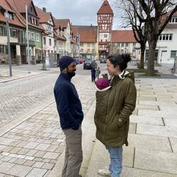 Katha, Finn and I at the city church