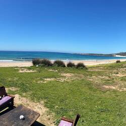 Blick von der Terrasse des Restaurant