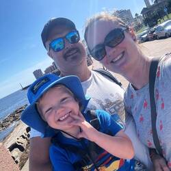 Strolling on the Rambla of Montevideo (promenade)