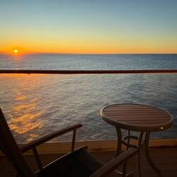 The sun going down somewhere in the Chilean Pacific