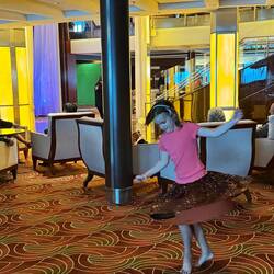 Enjoying the live music on the ship