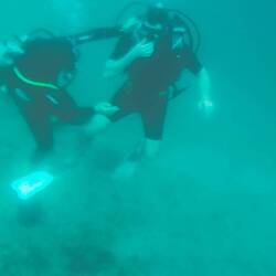 Not me, but a friend doing his first discovery dive
