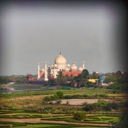 First Sight of Taj Mahal From Agra Fort