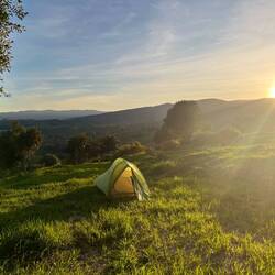 Mein heutiger Schlafplatz wird morgen höchstens von oben Nebel sehen :)