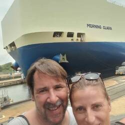 Action am Panama Kanal.