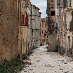 abgesperrtes Sanierungsviertel