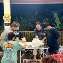 First to empty the box of tissues wins !