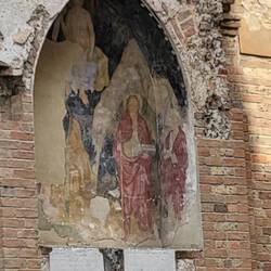 Ancient fresco on a portico
