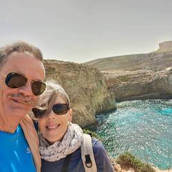 A windy day on Comino Island.