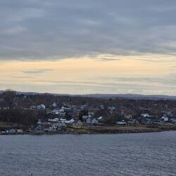 Kurz vor der Ausfahrt mit Ausblick auf morgiges Wetter