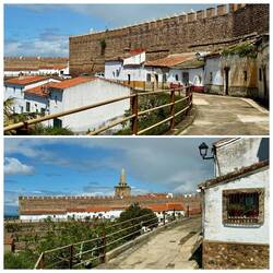 Galisteo an der Stadtmauer