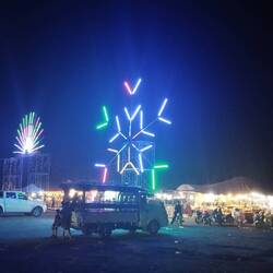 Abends dann: Jahrmarkt in Vang Vieng