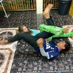 Let's try a leg wrestle while were at it...