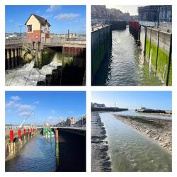 Mündung Bresle bei Ebbe