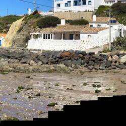 Gottseidank war Ebbe und der Bach hatte wenig Wasser zum durchqueren