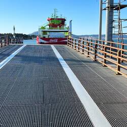 Ankunft der Fähre wir der wieder zurück nach Setúbal fahren