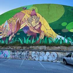 Riesengrafitti in Setúbal