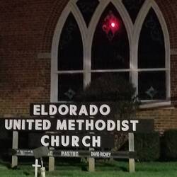 This church got rich in Eldorado ... coincidence? Anyway, he left the light on for us.