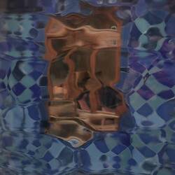 Durch eine Scheibe durch, die Wassereffekte erzielen soll...