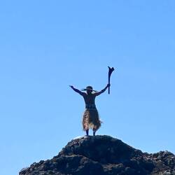 Begrüssungsritual auf einer anderen Insel