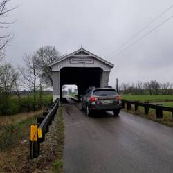 A rare picture of the Ru going through a covered bridge.