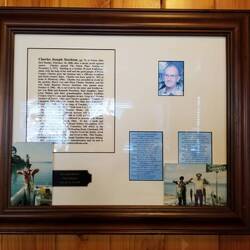 The founder is memorialized.