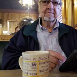 Advertising on the mugs.