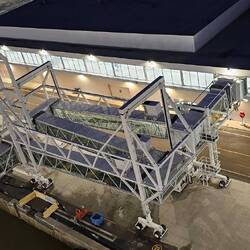 Die Gangway ist zusammen geklappt