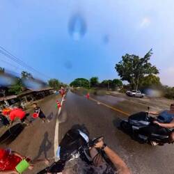 Farangs riding scooters